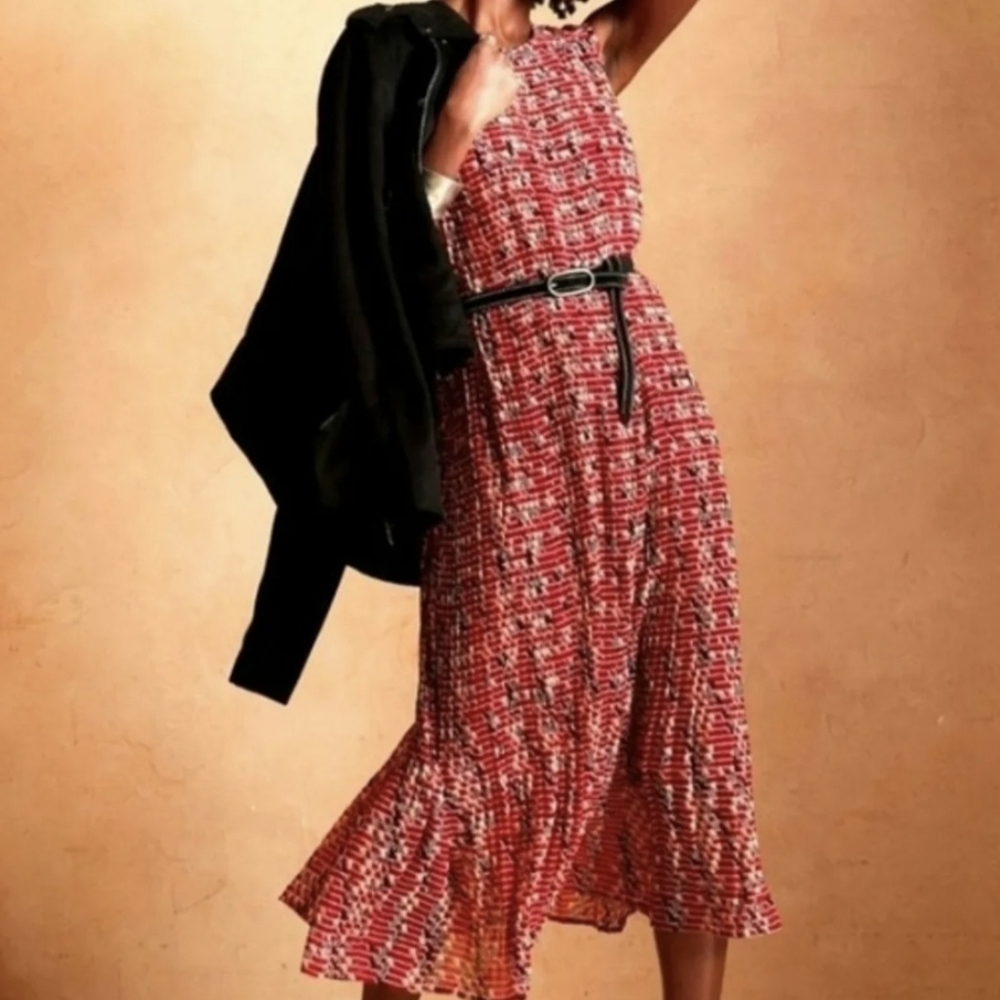 NWOT Banana Republic Pleated Midi Dress